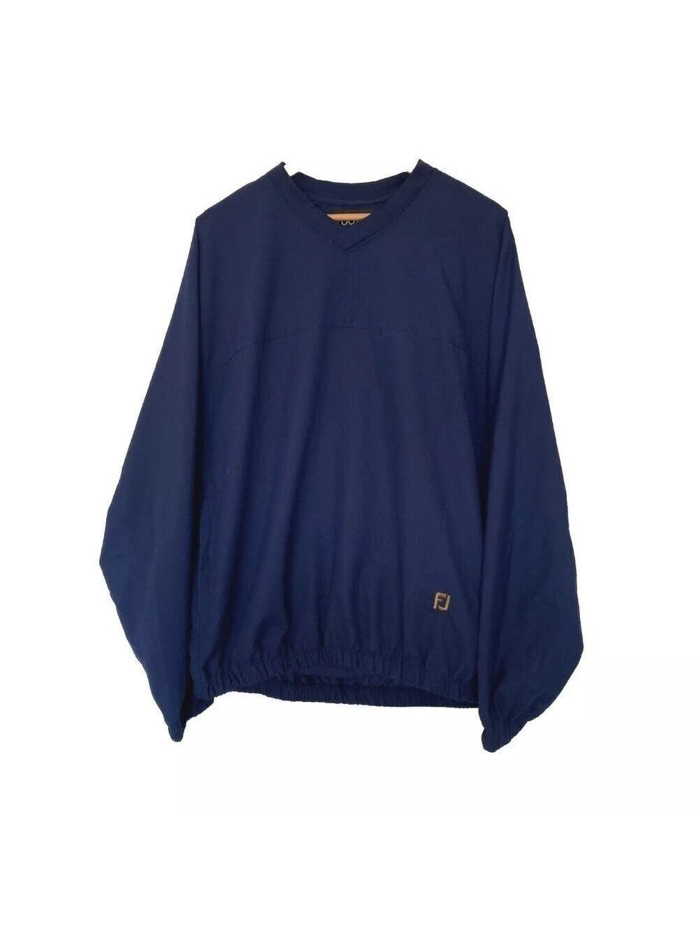 FootJoy FJ Golf Pullover Jacket Navy Pockets Elastic Waist Men's Size L